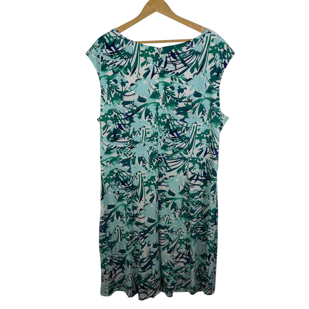 Lane Bryant Tropical Floral Twist Front Sheath Dress Size 22/24 Stretch Resort - Picture 4 of 10